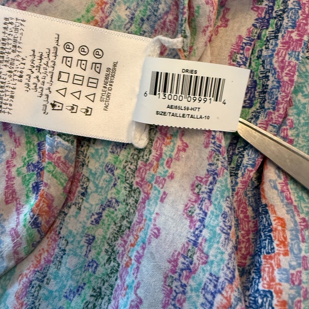 BCBGMaxAzria Colorful High Low Skirt One Shoulder 10 - Picture 11 of 12